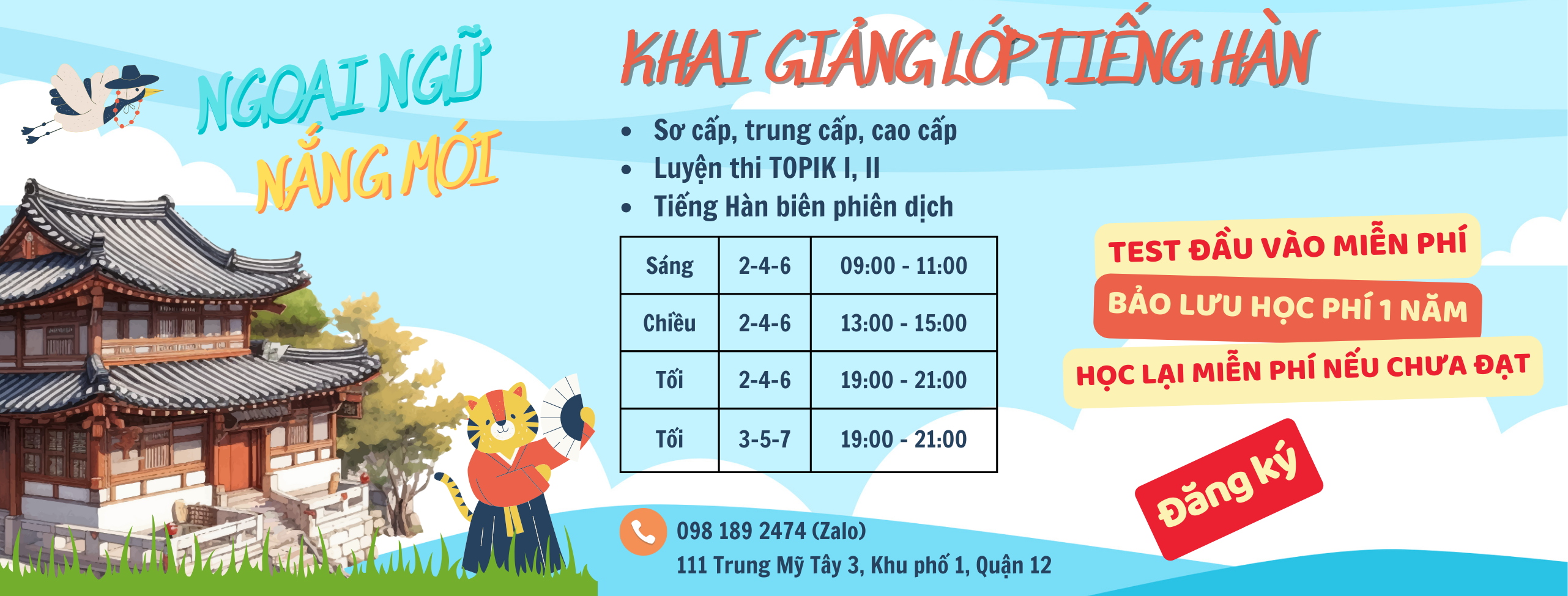Khai giảng lớp học hàn quốc
